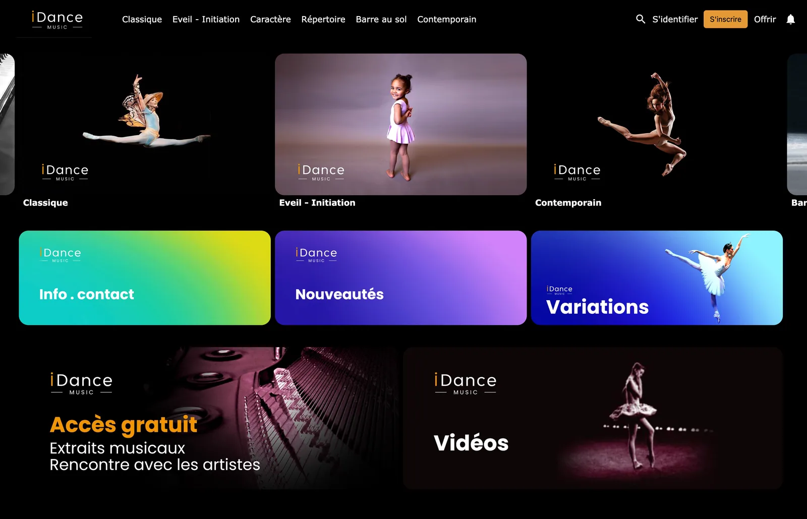 iDance Music service screenshot